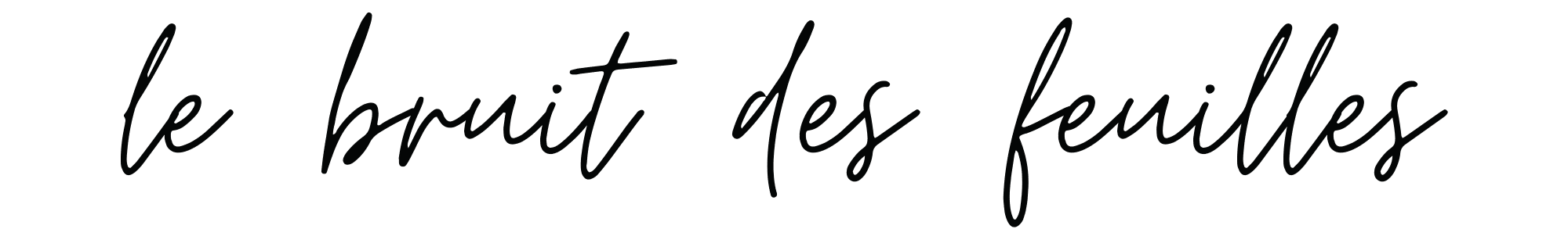 Le bruit des feuilles typo logo nom carnets artisanaux illustrés