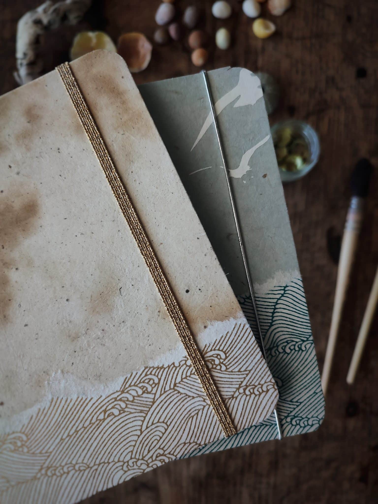 Le bruit des feuilles grand carnet mer carnets artisanaux illustrés