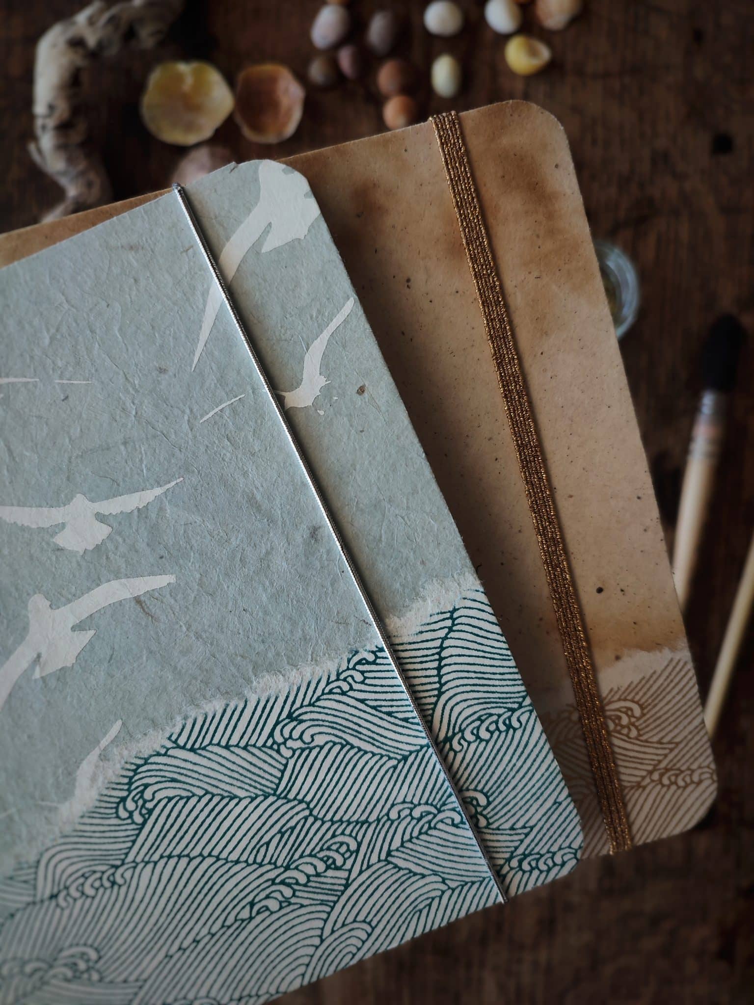 Le bruit des feuilles grand carnet mer carnets artisanaux illustrés